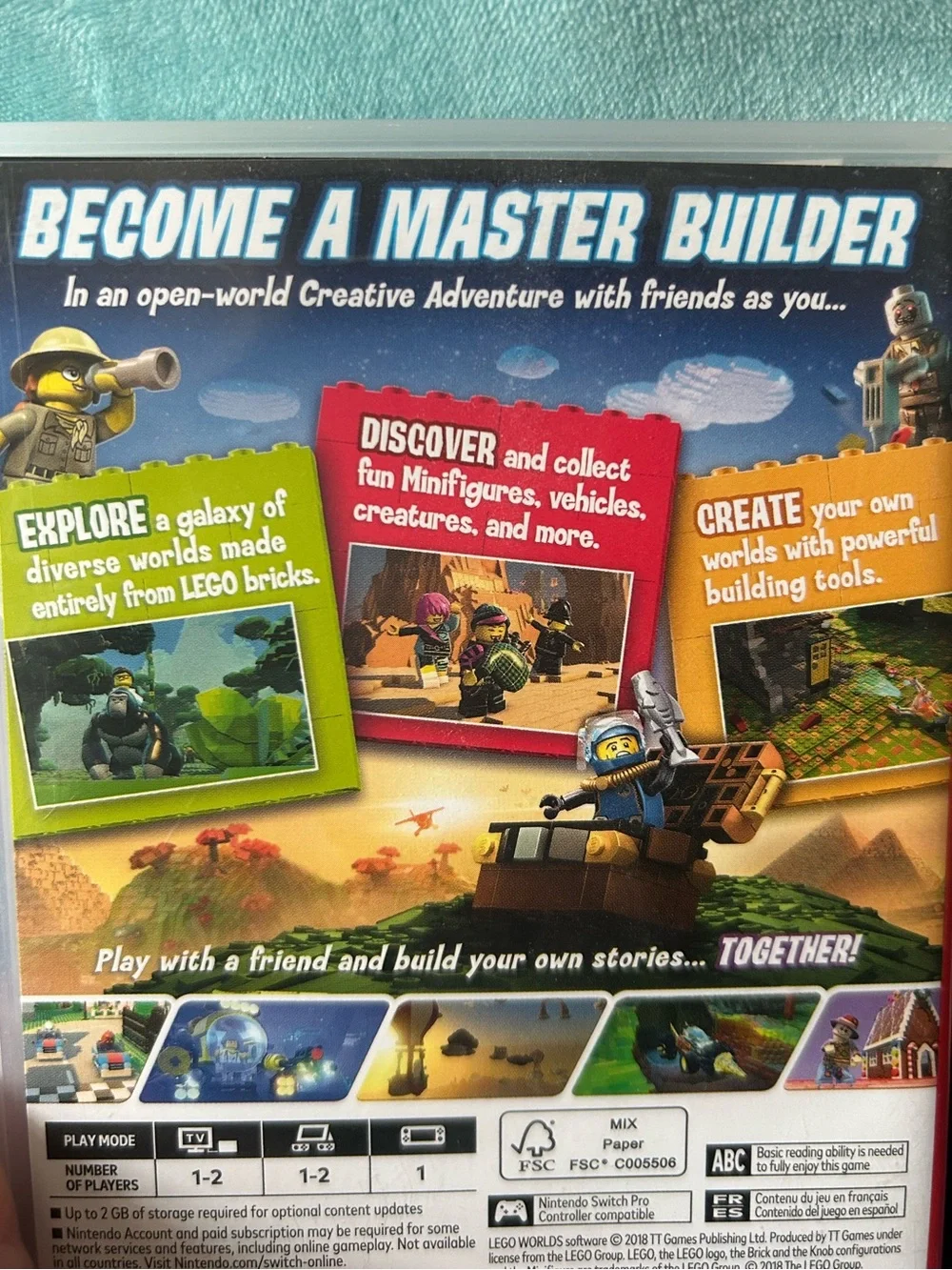 Lego Worlds Nintendo Switch Game - Green, Yellow
